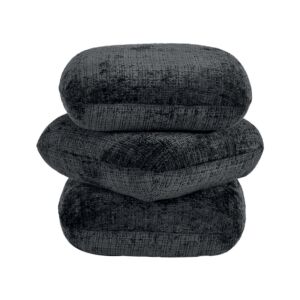 POUF TOURNANT FLOW COULEUR ANTHRACITE 44 X 44.5 X 44 CM