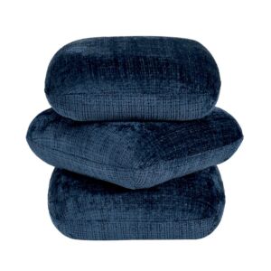 POUF TOURNANT FLOW COULEUR BLEU NUIT 44 X 44.5 X 44 CM