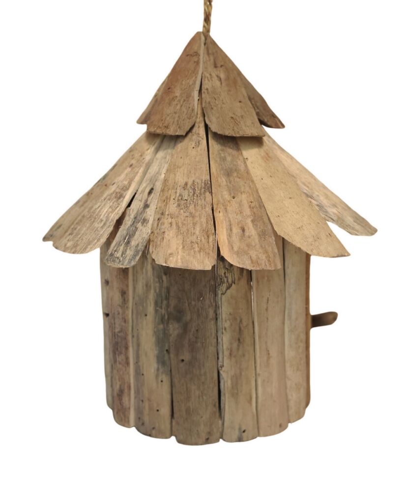CABANE A OISEAU NICHOIR FACON BOIS FLOTTE 27 X 30 X 27 CM - Photo N°2