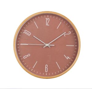 HORLOGE MURALE CLANCY ROUGE BRIQUE 32 CM