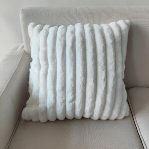 COUSSIN A GROSSES COTES STINA COULEUR CREME 45 X 45 CM POLYESTER