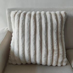 COUSSIN A GROSSES COTES STINA COULEUR SABLE 45 X 45 CM POLYESTER