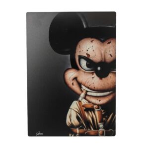 IMPRESSION MICKEY BAD MOUSE DE GRANGER SUR DIBOND AVEC ATTACHE 20 X 28 CM