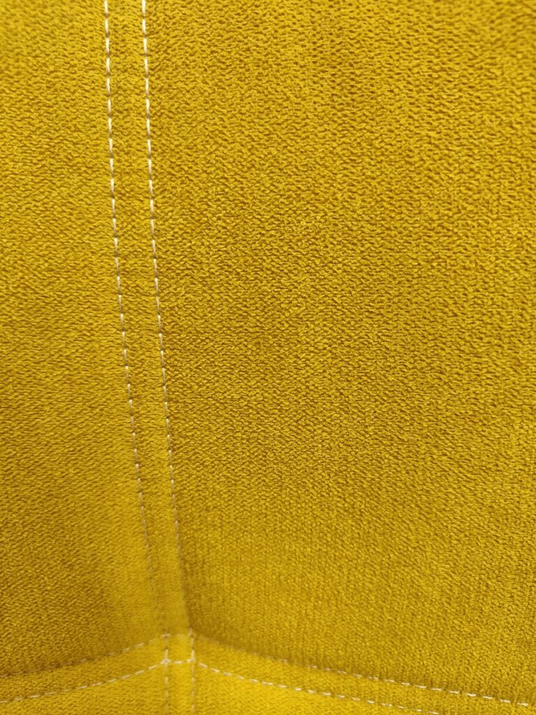 CHAISE DE BAR TISSU COULEUR JAUNE 52 X 97 X 56 CM ASSISE 64 CM - Photo N°2