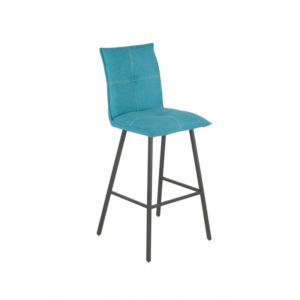 CHAISE DE BAR TISSU COULEUR BLEU TURQUOISE 52 X 97 X 56 CM ASSISE 64 CM
