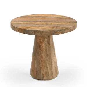 BOUT DE CANAPE ROND EN MANGUIER 40 X 60 X 40 CM