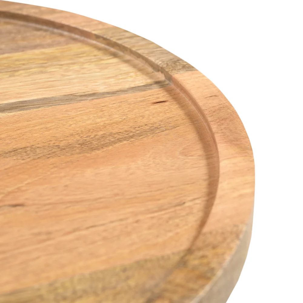 SET DE TROIS TABLES AUXILIAIRES MANGUIER MASSIF  50 X 50 X 60 ET 40 X 40 X 52 CM - Photo N°2