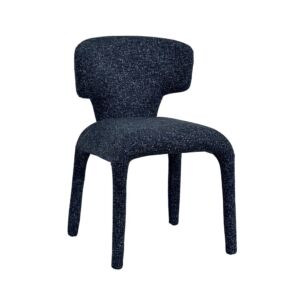 CHAISE MILANO 100 % TISSU BLEU NUIT 50 X 79 X 54 CM