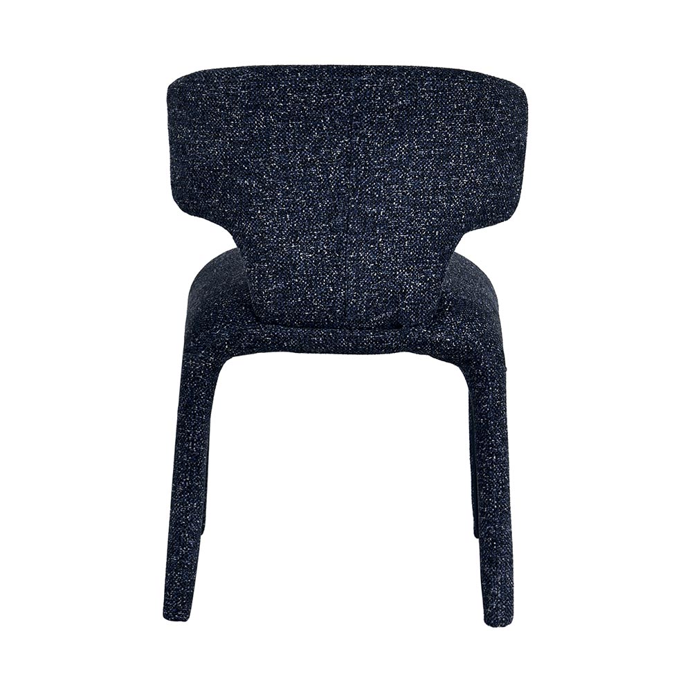 CHAISE MILANO 100 % TISSU BLEU NUIT 50 X 79 X 54 CM - Photo N°5