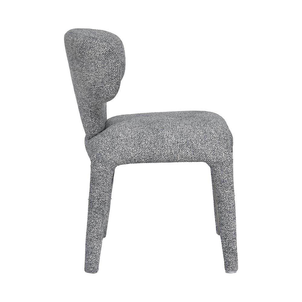 CHAISE MILANO 100 % TISSU GRIS CLAIR 50 X 79 X 54 CM - Photo N°4