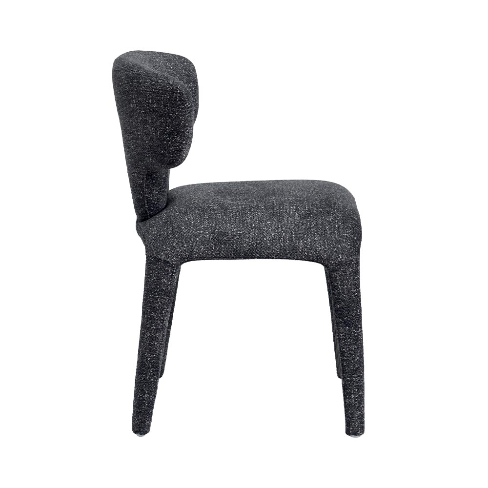 CHAISE MILANO 100 % TISSU GRIS FONCE 50 X 79 X 54 CM - Photo N°4