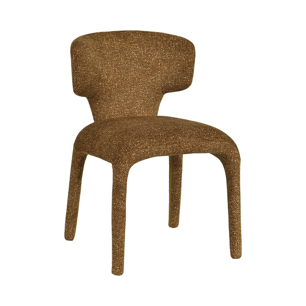 CHAISE MILANO 100 % TISSU MOUTARDE 50 X 79 X 54 CM - Photo N°1