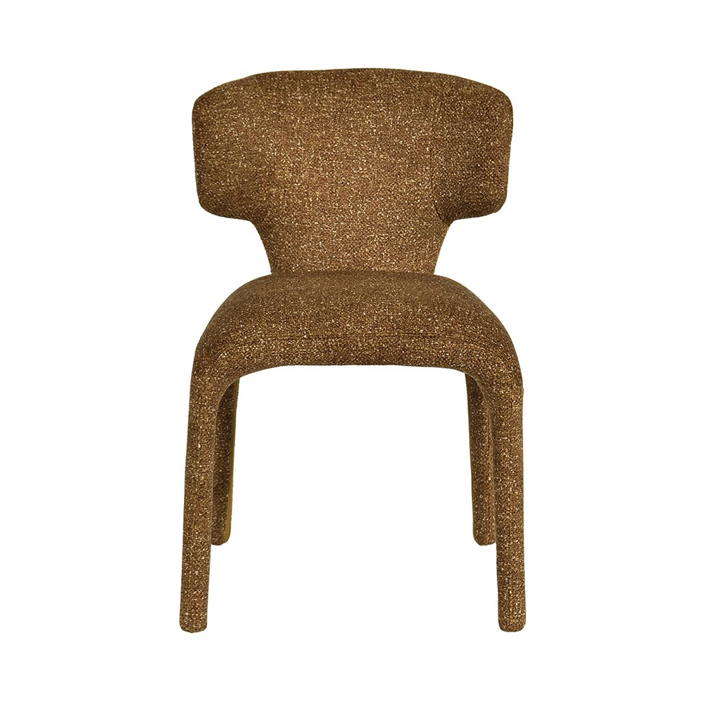 CHAISE MILANO 100 % TISSU MOUTARDE 50 X 79 X 54 CM - Photo N°3