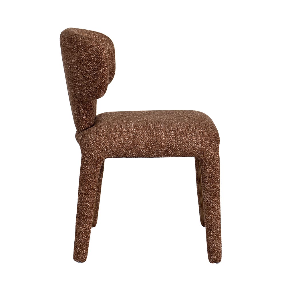 CHAISE MILANO 100 % TISSU TERRACOTTA 50 X 79 X 54 CM - Photo N°4