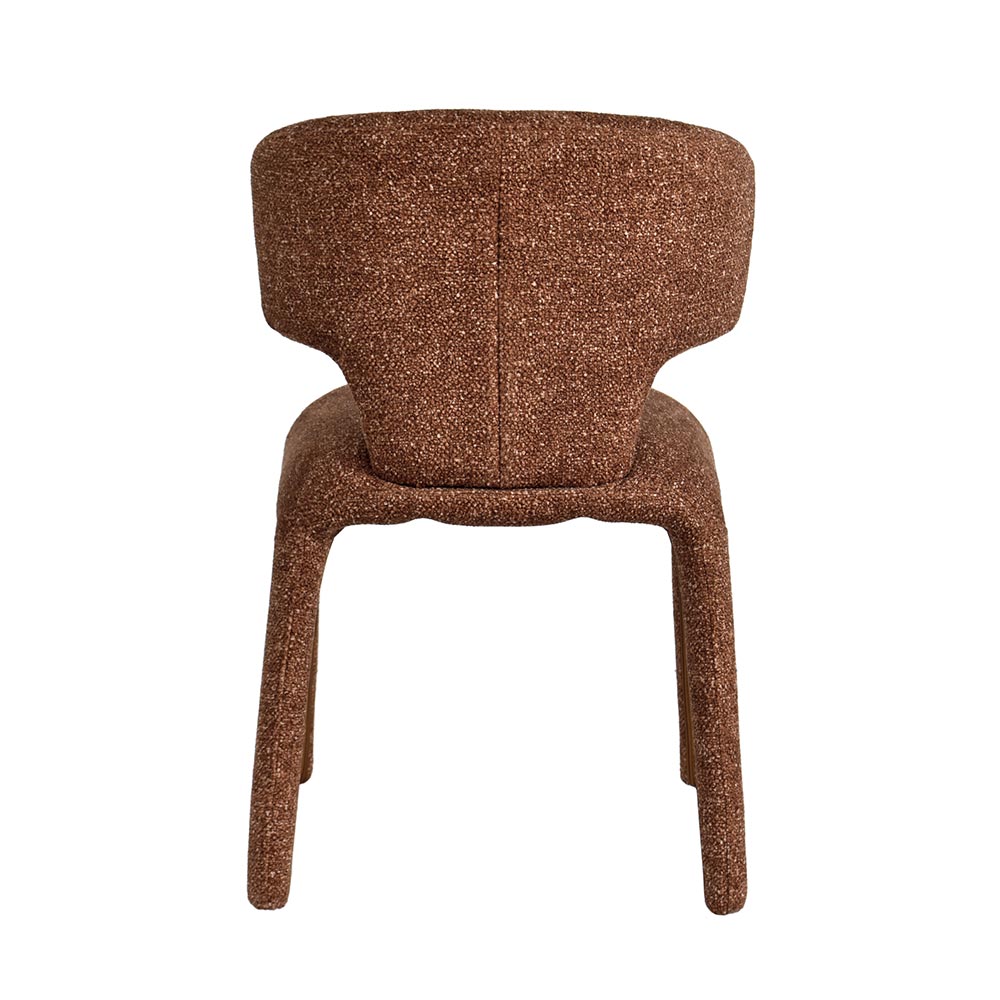 CHAISE MILANO 100 % TISSU TERRACOTTA 50 X 79 X 54 CM - Photo N°3