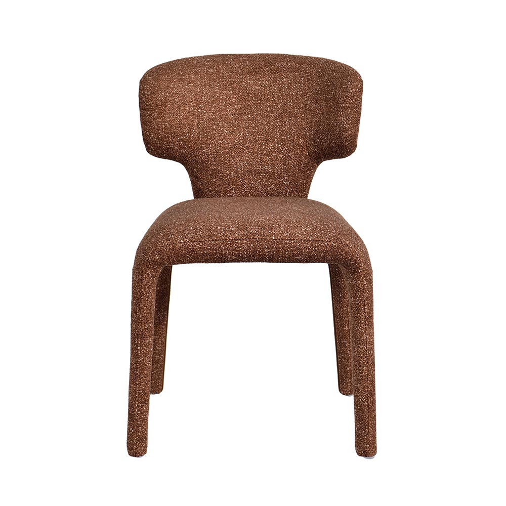 CHAISE MILANO 100 % TISSU TERRACOTTA 50 X 79 X 54 CM - Photo N°2