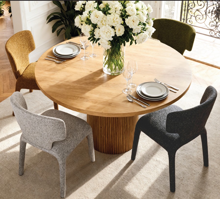 CHAISE MILANO 100 % TISSU GRIS CLAIR 50 X 79 X 54 CM - Photo N°2